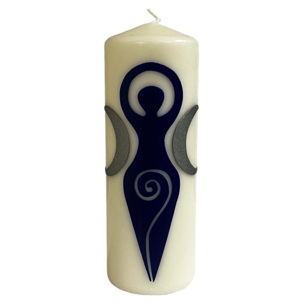 Dark Blue Goddess - Large Pillar Candle