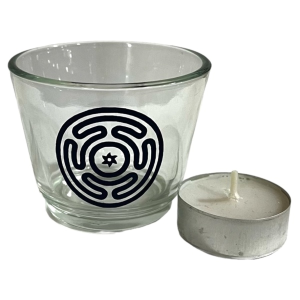 Hecate's Wheel - Glass Votive Candle Holder