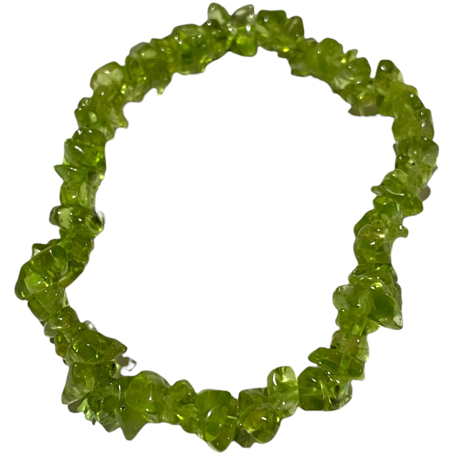 La Pierre Peridot Green Stretchy Bracelet - Fabuleux Vous Jewellery